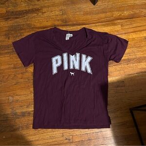 NWT PINK Victoria’s Secret v neck tee